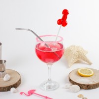 STRAWBERRY DAIQUIRI PENIS LOLLIPOP WITH ALCOHOL