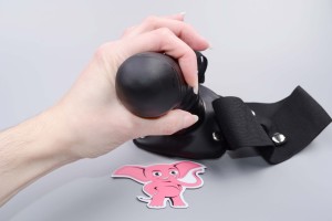 Dutý pripínací strap-on Mitch (18,7 cm), čierny