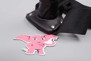 Dutý pripínací strap-on Mitch (18,7 cm), čierny
