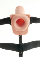 Dutý pripínací strap-on Mitch (18,7 cm), telový