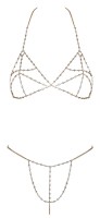 Bikinový set z reťazí zlatý