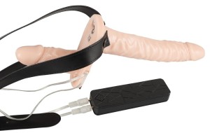 You2Toys Strap-on Duo – dvojitý vibračný pripínací penis