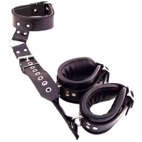 ROUGE Leather Neck to Wrist Restraint Black