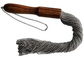 ROUGE Beaded Metal Flogger With Wooden Handle