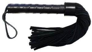ROUGE Leather Handle Short Suede Flogger