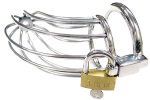 ROUGE Stainless Steel Chasity Cock Cage with Padlock
