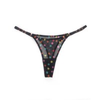 Black Sexy Polka Dot Printed Women Thong XS-M