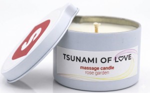 Masážna sviečka Tsunami of Love Rose Garden (100 ml)