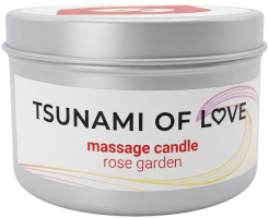 Masážna sviečka Tsunami of Love Rose Garden (100 ml)