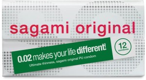 Sagami Single: Original 0.02, 12 latex free condoms