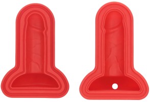 Lovetoy Mace silikónová forma na ľad – mini penis, červená