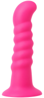 Silikónové dildo s prísavkou Hot Pink (18 cm)
