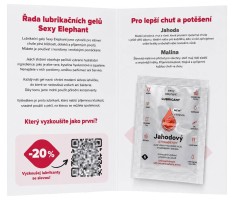 Vzorky lubrikačných gélov Sexy Elephant (6 ks)
