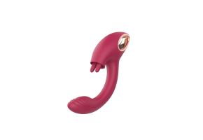Vibrátor s pohyblivými jazýčkami a stimuláciou bodu G Twin Touch (21 cm)