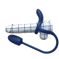 Vibračný erekčný krúžok s vajíčkom na diaľkové ovládanie Double Control