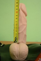 Pripínací gélový penis 18 cm