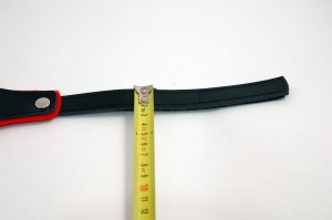 Kožená maska na oči BlackRed - rozmery