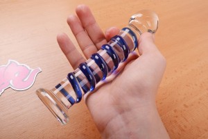 Sklenené dildo Arts Clair Bleu (17 cm)