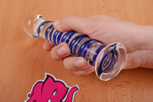 Sklenené dildo Arts Clair Bleu (17 cm)