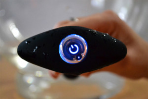 Análne guličky Vibro Bubbles - detail na podsvietené zapínanie