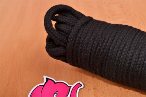 Bondážne lano Soft Touch - detail zviazaného lana