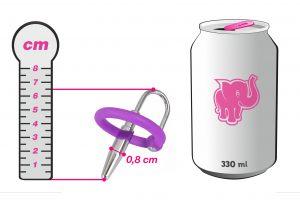 Sperma Stopper so silikónovým krúžkom Glans Ring (8 mm), plechovka