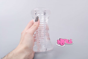 Masturbátor Clear Jack, v ruke