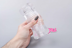 Masturbátor Clear Jack, v ruke