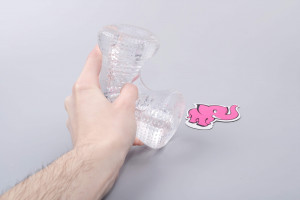 Masturbátor Clear Jack, v ruke