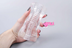Masturbátor Clear Jack, v ruke