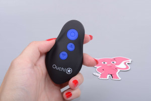 Análny kolík pre elektrosex Load of Pleasure s erekčným krúžkom a diaľkovým ovládaním, ovládač