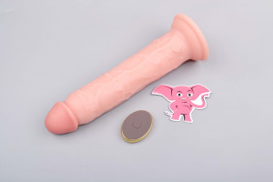 Realistický vibrátor s prísavkou z dvojitého silikónu Pipedream King Cock Gigant s diaľkovým ovládačom