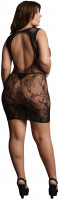 Plus size sieťované šaty Black Angel