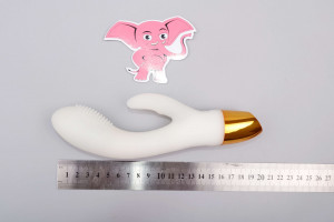 Svietiaci silikónový vibrátor s výbežkom na klitoris Lumisphere Bunny (19,5 cm), rozmery
