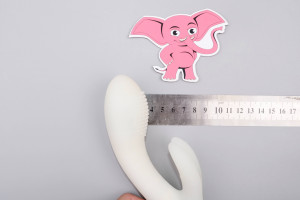 Svietiaci silikónový vibrátor s výbežkom na klitoris Lumisphere Bunny (19,5 cm), rozmery
