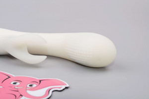Svietiaci silikónový vibrátor s výbežkom na klitoris Lumisphere Bunny (19,5 cm)