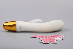 Svietiaci silikónový vibrátor s výbežkom na klitoris Lumisphere Bunny (19,5 cm)