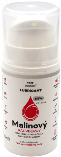 Cestovné balenie Malinový lubrikačný gél Sexy Elephant (15 ml)