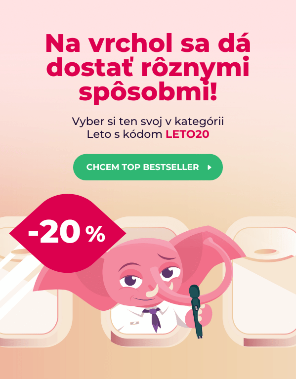 Vystúp konečne na všetky vysnívané vrcholy rozkoše a zaži leto plné lásky! ❤️‍🔥 S našou 20 % zľavou si kúpiš hračky, ktoré ťa rozmaznajú doma aj na cestách. ✈️